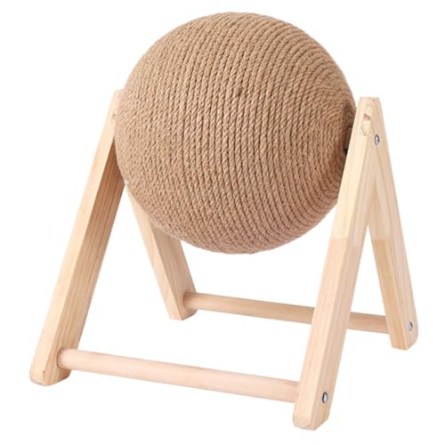 Balacoo Sisal Cat Scratch Ball: cat scratcher toy Natural Cat Furniture Toy Cat Scratching Drehbarer Ball Cat Wheel Exerciser für Indoor von balacoo