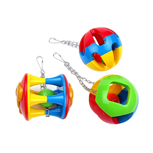 Balacoo Papageienspielzeug, 3 Stück, Ball für Papageien, Bälle, Vögel, Lernspielzeug für Tiere, Papageien, Vögel von balacoo