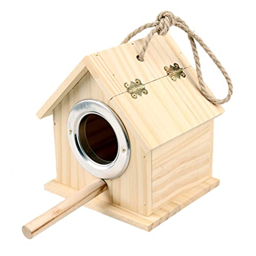 Balacoo Pet Papagei Vogel Holz Zucht Box Shaped Nesting Station mit Ansicht Fenster für Sittich Nymphensittich Finch Liebe Vögel Inkubator von balacoo