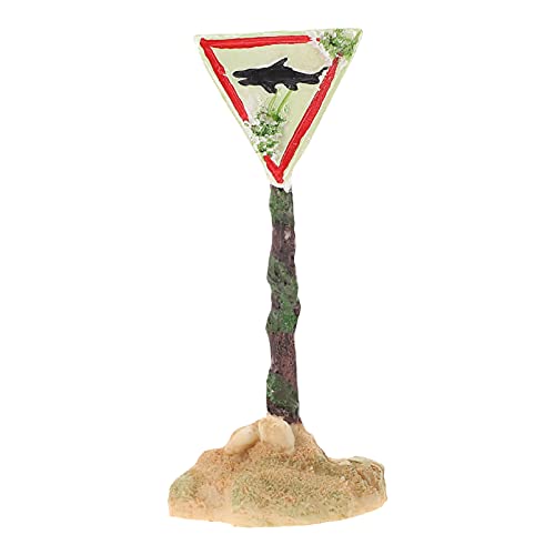 Balacoo Retro Aquarium Zeichen Vintage Vorsicht Shark Warnung Zeichen Aquarium Landschaft Zeichen für Indoor Outdoor Sandkasten Sand Tabelle von balacoo