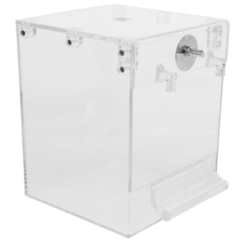 Balacoo Vogeltränke Box PVC Sittich Käfig Vogeltränke für kleine Vögel Kanarienvögel Wellensittiche Papageien transparent von balacoo