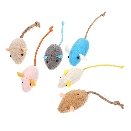 Catnip Cat Toys Plüsch Maus: Mini Ratte Gefüllte Tier Interaktive Katze Catch Spiel Spielzeug 6 Stücke Kätzchenfänger Für Indoor Outdoor Cat Playhing von balacoo