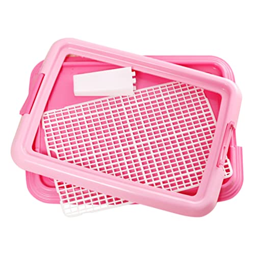 Hundetoilettenkunststoff Pet Pad: Rosa Mesh Haustier Toilettenhundkatze- Trainings- Pad- Tablett für Den Haus in Innenräumen von balacoo