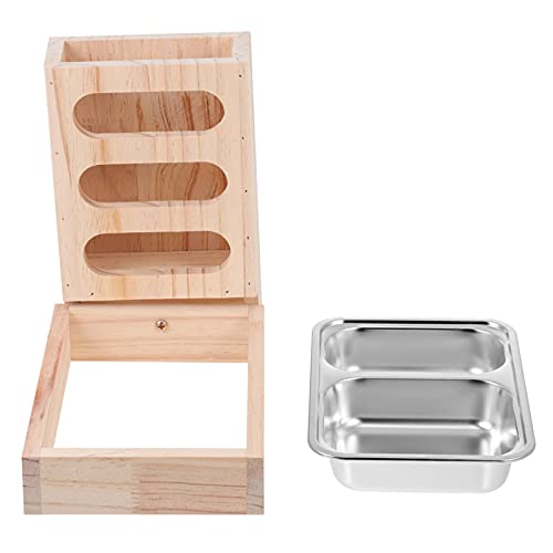 Kaninchen Holz Heu Rack Kleine Tier Krippe Gras Halter Kaninchen Heu Rack Guinea Pig Heu Krippe Essen Bin Schüssel für Kaninchen Guinea Pig Chinchilla Hamster Kleine Tiere von balacoo