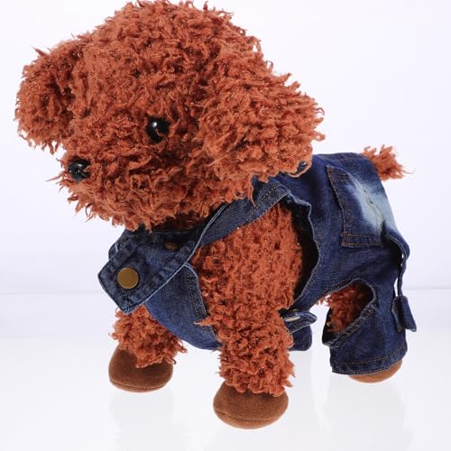 Kleidung Weste Hose Kleidung Anzug Größe Freizeitbedarf Overalls Jeans Cowboy Welpen Coole Hunde Haustier Entzückende Hund Denim Westen Kostüm M Welpen Klein für Haustier Denim von balacoo