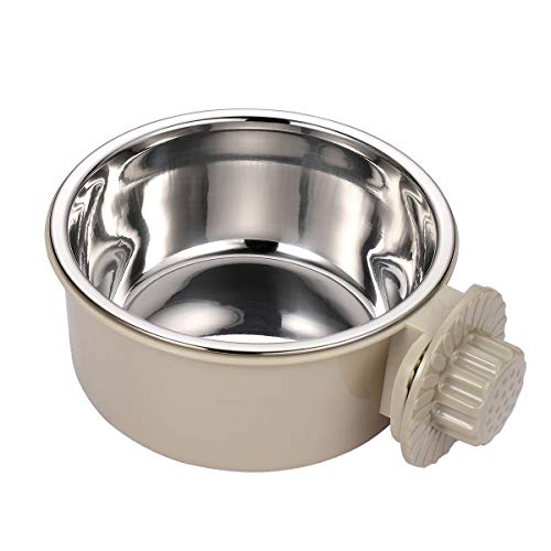 Pet Bowl Edelstahl Mittelgroße Tragbare Wasserspender Futterschale von balacoo