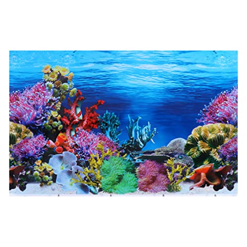 balacoo 1stk Aquarium Hintergrundpapier Aquarium Kulisse Aquarium-korallen-Plakat Unterwasserplakat Aquarium DIY Bild Tapete Für Aquarien See Fisch Becken Dickfilmpapier 3D Dreidimensional von balacoo