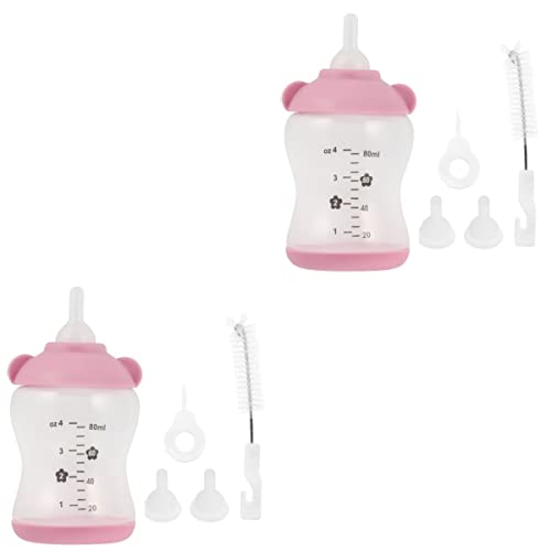 balacoo 2 Sets Pet Hamster Ml Kit - für Wasser ML und Werkzeuge Rosa Werkzeug Eichhörnchen Mini Nadel reinigen Welpen Flasche Tiere Milch Kaninchen Pflege Pflege Schnuller Flaschen Krankenschwester von balacoo