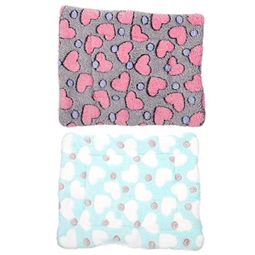 balacoo 2st Hamster Pad Hasenzubehör Schlafkissen Für Hamster Plüsch-meerschweinchen-Hamster-Matte Käfig Für Meerschweinchen Unterlage Für Igelkäfig Wintermatte Haustier Korallenvlies von balacoo