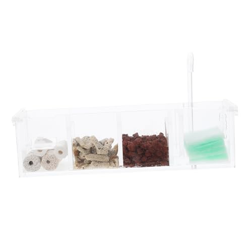 balacoo Acryl- Aquarium- Filter- Box: Aquarium Steinschwammfilter- Schwamm Betta- Filter Aquarium- Fisch- Tank- Innenluftfahrerfilter für Kristallklares Wasserfilterwerkzeug 28. 9X8x7cm von balacoo