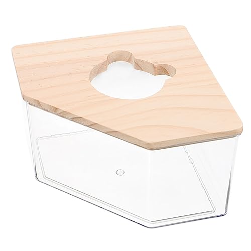 balacoo Hamster-Badezimmer Acryl Klar Hamster Bad Boxen Chinchilla Sand Bath Box Chinchilla Sand Bath Case Pentagramm Small Pet Supplies Clear Hamster Sand Bath Container von balacoo