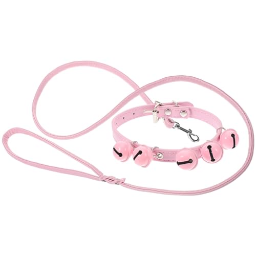 balacoo Haustierhalsband und Leine Combo Jingle Bell Hundehalsband Ziehen Leine Seil Gurt für den täglichen Gebrauch Outdoor Zubehör Weihnachten Haustier Geschenk von balacoo