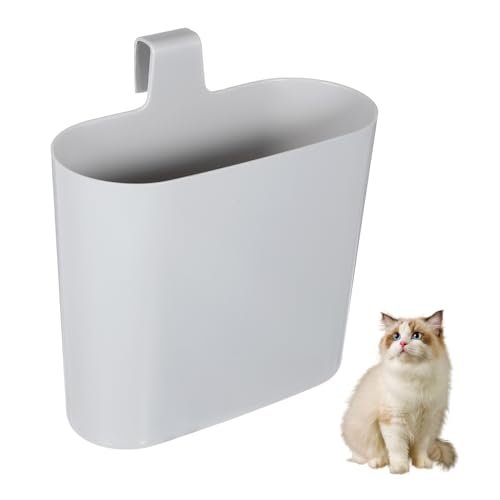 balacoo Katzenstreu Schaufel Boden Pooper Scooper Caja para arena de cat litter scooper stand litter scooper with holder scoop stand cat litter scooper holder boxes cat stuff, light grey plastic von balacoo