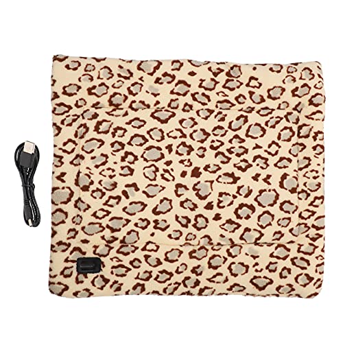 balacoo Pet Heizung Pad Elektrische Heizung Pad Leopard Muster Indoor Erwärmung Matte Automatische Power- Off Katzen Erhitzt Pet Bett für Hunde Katzen Haustiere 45X35cm von balacoo