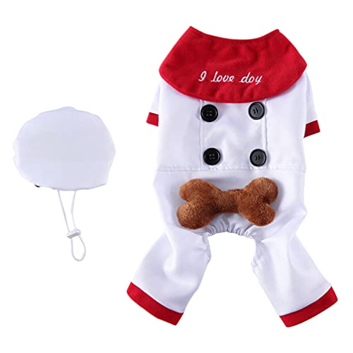 balacoo Pet Weihnachten Kostüm Katze Hund Santa Chef Kostüm mit Hut Weihnachten Pet Cape Hoodies Mantel Katze Bekleidung Weihnachten Outfit für Weihnachten Urlaub Haustiere Katzen Kleine von balacoo