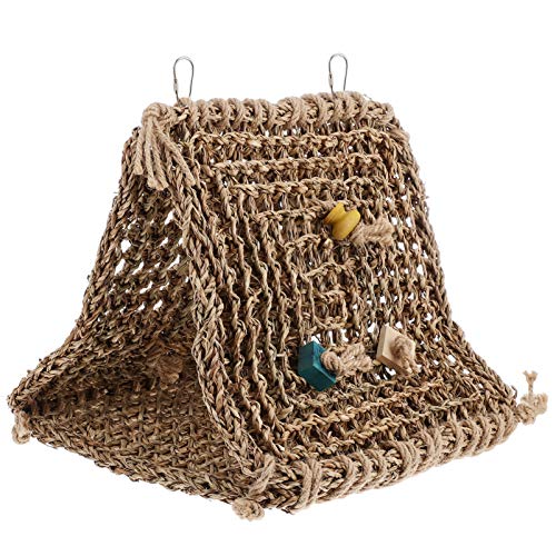 balacoo Rattan-Vogel-hängematte Papageienzelt Spielzeug Vogel Schlaf Kuscheltier Hamster Vogel-rattan Hamster Hängen Käfig Hamster Hängekäfig Bett Plüschtiere Winter Haustier Die Ratte von balacoo