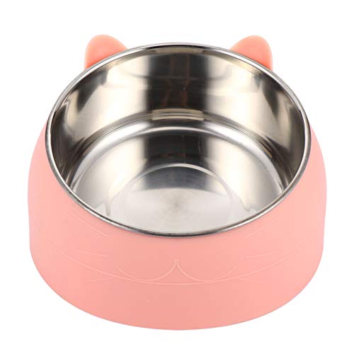 balacoo Tierfütterungsschalen Erhöht Edelstahl Hundefutterbehälter für Welpenkatzenwasserfutter Das Tierliebhabergeschenke Hält (Rosa 400Ml) von balacoo