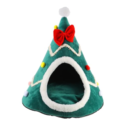 balacoo Weihnachtsdekor Winterzelte Katze Weihnachtsbett Höhle - Weihnachtsbaum Katzenzelt für Indoor Katzen mit Anti-Boden für kleine mittelgroße Hunde Katzen Zelt Indoor Outdoor Decor von balacoo