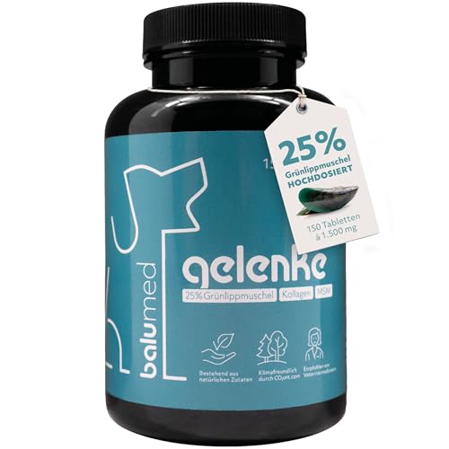 balumed® 150 Gelenktabletten mit 25% Grünlippmuschel hochkonzentriert, MSM, Bierhefe, Glucosamin, Chondroitin, Zink, Teufelskralle, Schwarzkümmelöl -1500 mg pro Tablette von balumed