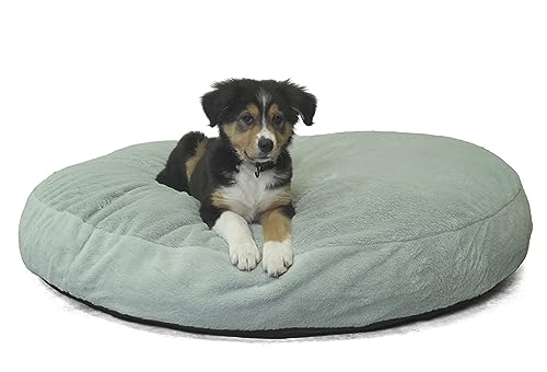 bananair - Hundebett Rund Weich & Bequem - Bezug Abnehmbar und Maschinenwaschbar - Großzügig gepolstert - XXL Hundekissen/Hundekorb/Dog Bed für Kleine & Grosse Hunde (110 cm, Hellgrau) von bananair