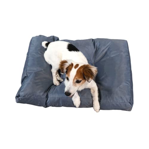 bananair - Hundebett Weich & Bequem - Wasserabweisender Stoff, Leicht zu Reinigen - XXL Hundekissen/Hundekorb/Dog Bed für Kleine & Große Hunde, Verschiedene Größen/Farben (75 x 50 x 10 cm, Grau) von bananair