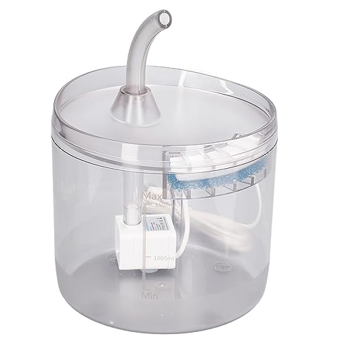 Wasserbrunnen für Katzen, 1.5L Kunststoff Haustier Wasserspender für Hund Katze, Automatisch zirkulierender Trinkbrunnen mit Filter, Fresh Water Feeder Bowl, Ultra leise, abnehmbar von banapoy