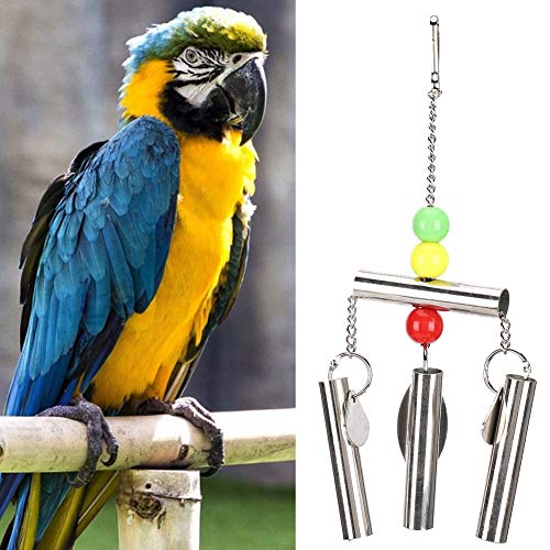 Vogelglockenspielzeug aus Edelstahl, Parrot Standing Rack Bell, für Vogelpapagei von banapoy