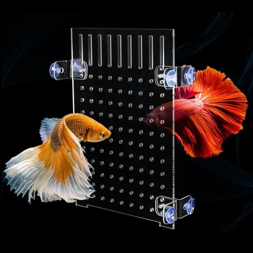 bangminda Aquarium Trennwand Aquarium Tank Trennung Brett Aquarium Isolation Acryl Gitter Fisch Tank Isolation Divider Fischseparator Transparente Platte mit Saugnap für Aquarium (40x30cm) von bangminda