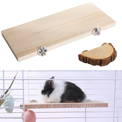 bangminda Plattform für Haustiere Chinchilla Hamster 32 x 14 cm Extra Groß Kleintier Plattform Hamster Spielzeug für Käfig für Meerschweinchen Chinchilla Papagei (Rechteckige) von bangminda