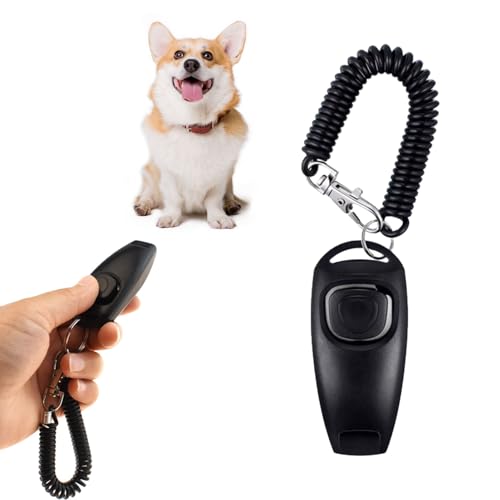 banjiabb hundepfeife rütter rückruf,klicker Hund,hundepfeife rückruf,hundepfeife hochfrequenz lautlos,Hundepfeifen-Armband,Profi Training Werkzeug Finger Klicker mit Pfeife für Hunde von banjiabb