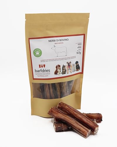 barfdries Nerbi di Rinder, natürliches Futter für Hunde und Katzen, getrocknet bei niedriger Temperatur, Packung mit 167 g von barfdries