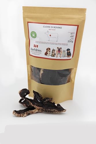 barfdries Rinderherz, natürliches Futter für Hunde und Katzen, getrocknet bei niedriger Temperatur, 200 g von barfdries