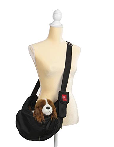 Bark n Bag B8001 Parapup Sling Clutch Black Haustier Träger von Bark-n-Bag