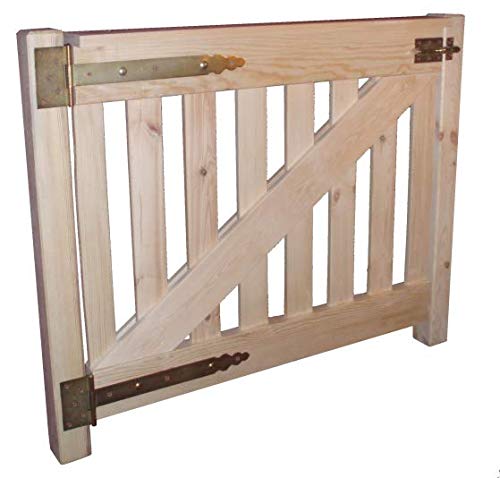 bastionshop Gartentor 110 x 115 + 3 Pfosten 125cm + Zaun 108 x 115cm von bastionshop