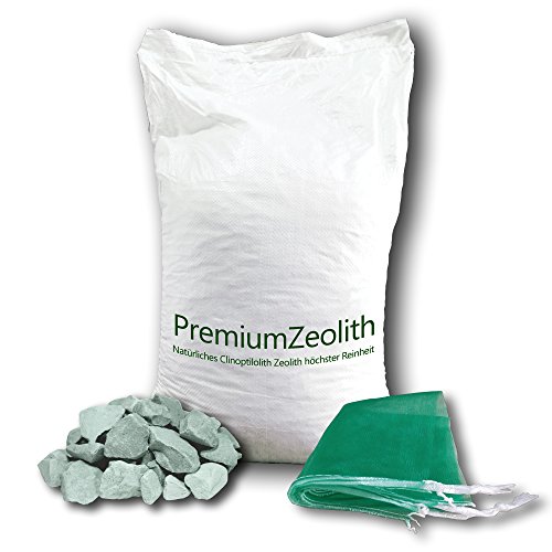 25 kg ZEOLITH 16-32 mm +2 Filtersäcke Filtermaterial Teichfilter Aquarium Filtermedium Filter Phosphatbinder Zeoliet Celolit Zelolit Zeolite Naturmineral baumgrün von baumgrün