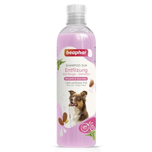 BEAPHAR - Entfilzungs-Shampoo - Löst Verfilztes Fell - Hautfreundlich - Mit Mandelöl Und Aloe Vera - Ph-Neutral - 0% Parabene - Frischer Duft - Vegan - 250 ml von beaphar