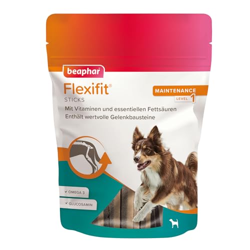 BEAPHAR - Flexifit Sticks Für Hunde - Unterstützt Die Gelenkbeweglichkeit Und Vitalität - Mit Grünlippmuschel, Vitamin C, Glucosamin Und Omega 3-175 g von beaphar