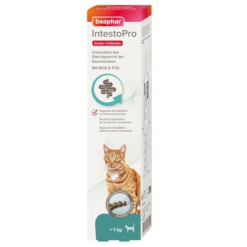 BEAPHAR - IntestoPro Paste Für Katzen - Mit Zeolith - Mit MOS & FOS - Unterstützt Das Gleichgewicht Der Darmfunktion - 20 ml von beaphar