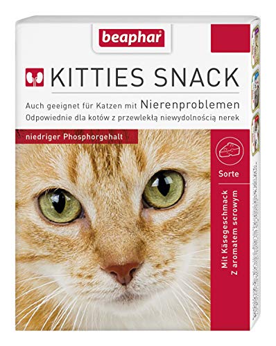 BEAPHAR - Kitties Snack - Katzensnack - Für Katzen - Niedriger Phosphorgehalt, Hochwertige Proteine - Unterstützt Nierenfunktion - 75 Stück von beaphar