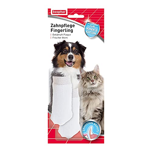 BEAPHAR - Zahnpflege Fingerling Für Hunde Und Katzen - Gründliche Zahnreinigung - Bekämpft Plaque - Gepflegtes Gebiss - 2 Stück von beaphar