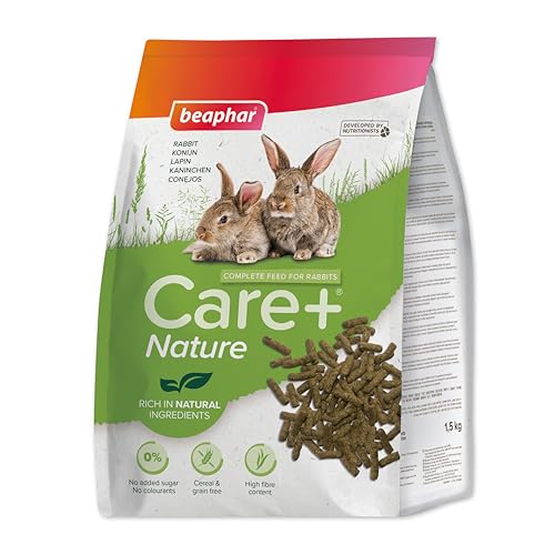 Beaphar Care+® Nature Kaninchenfutter – Natürliches Kaninchenfutter ohne Getreide, reich an Ballaststoffen und Heu Timothy – All-in-One-Pellets – 1,5 kg von beaphar