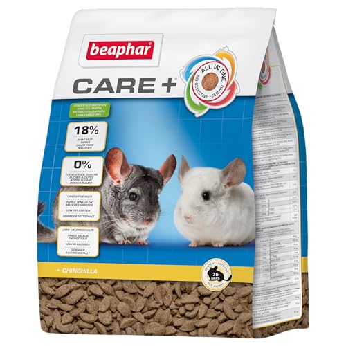 BEAPHAR - Care+ Chinchilla - Für Nager Und Kleinsäuger - Grüner Tee-Extrakt, Echinacea, Spirulina, Vitamin E, Yucca Schidigera - Unterstützt Gesundheit, Verdauung, Zahnabnutzung - 1,5 kg von beaphar