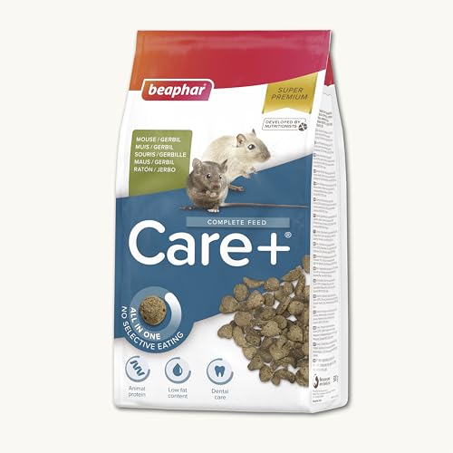 Beaphar Care+ Super Premium-Futter - Futter für Sberbo und Mäuse - 500 g - hoher Energiewert - Zahnabfall und ohne Zuckerzusatz - Extrudiertes Futter von beaphar