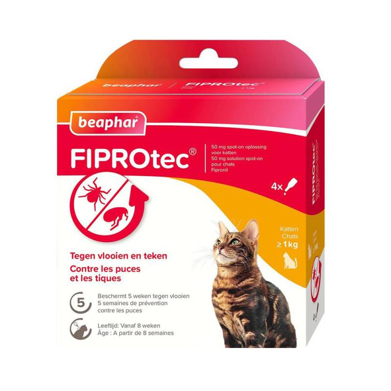 Beaphar FiproTec Spot-On für Katzen - 3 + 1 Pipetten von beaphar