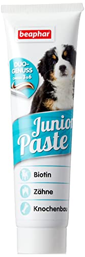 BEAPHAR - Junior Paste - Für Hunde Ab Der 6. Lebenswoche - Mit Omega 3 Und 6, Calcium - Für Starke Zähne Und Knochen - Unterstützt Das Wachstum - Mit Biotin - 100 g von beaphar