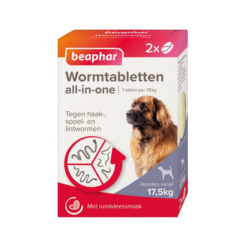 Beaphar Wurmtabletten All-in-One Hund - 2,5-40 kg - 4 Tabletten von beaphar