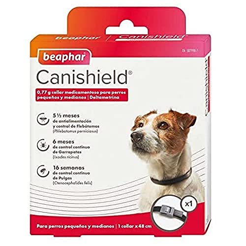 CANISHEILD CANISHIELD Hundehalsband, 1 x 48 cm, schwarz, Standard von beaphar