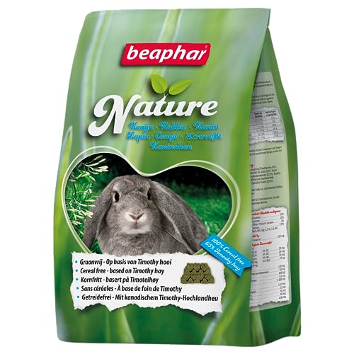 BEAPHAR - Nature Kaninchen - Für Nager Und Kleinsäuger - Getreidefrei, Hoher Rohfasergehalt, 30 Verschiedene Gräser Und Kräuter - Unterstützt Gesundheit Und Wohlbefinden - 3 kg von beaphar