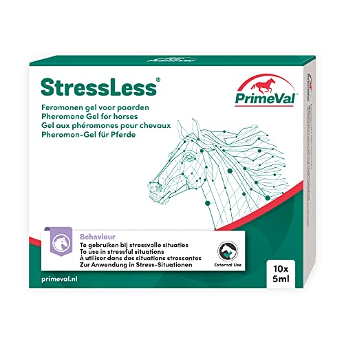 PrimeVal StressLess Pheromon Gel - Natürliches beruhigendes Ergänzungsmittel, geeignet für Pferdetransport und Tierarztbesuche (10 Beutel) von beaphar