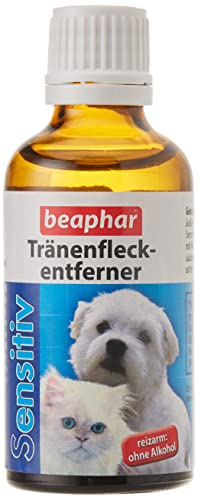 beaphar - Sensitiv Tränenfleckentferner Für Hunde Und Katzen - Entfernt Sanft Hartnäckige Tränenflecken - Mit MSM (MethylSulfonylMethan) - Besonders Mild Und Reizarm - Ohne Alkohol - 50 ml von beaphar